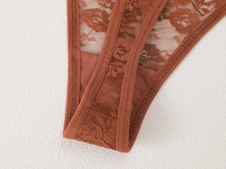 7pc Lace G-Strings | Floral Low-Rise Sexy Thongs