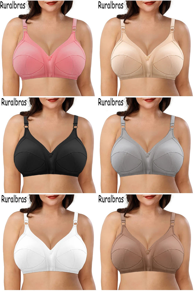 Bamboo Fiber Wireless Bra – Full Coverage Lace Comfort