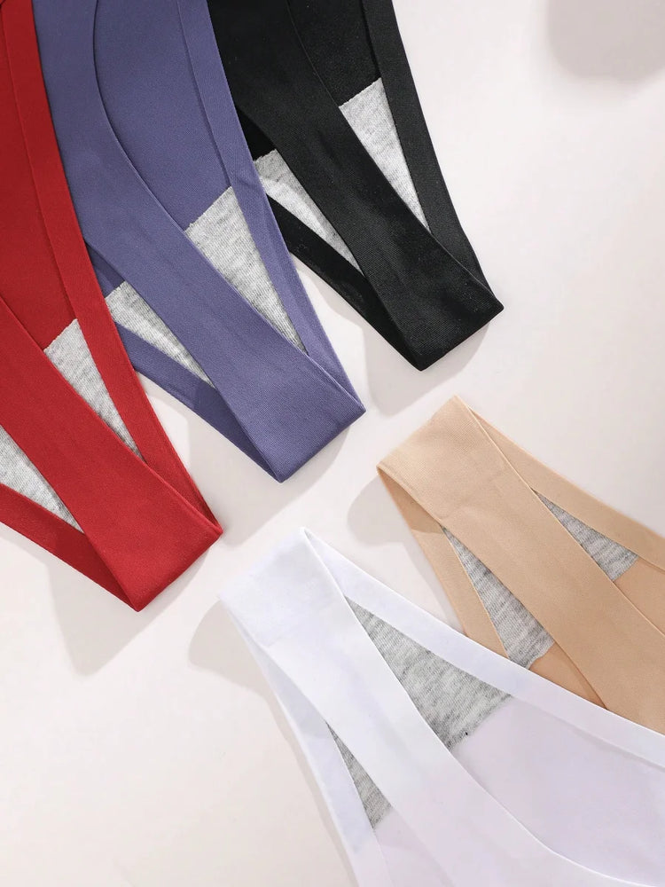 7-Pcs Traceless Ice Silk Thongs – Ultra-Thin Breathable Low-Rise G-String Set for Women