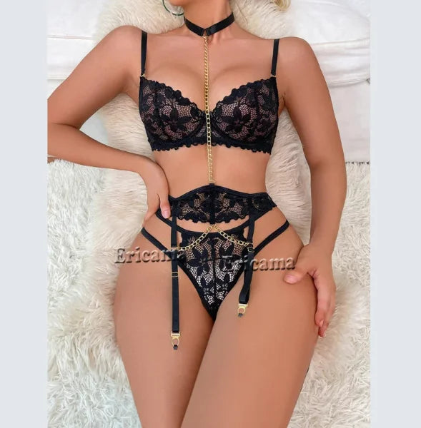 Sexy Lingerie Woman Lace Transparent Underwear Fairy Embroidery Brief Sets Delicate Bra Kit Push Up Breves Sets Thin Erotic Bras