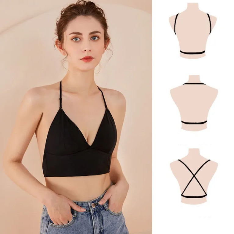 Ice Silk Low-Back Multi-Way Bra | Seamless U-Back Bralette