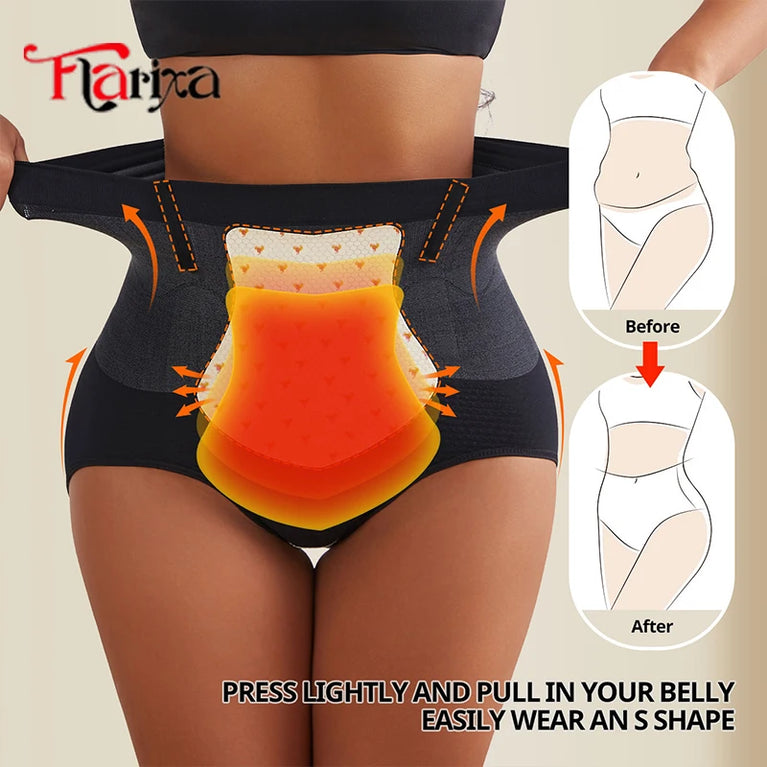 Seamless Tummy Control Panties | High-Waist Thermal Sculpting Underwear