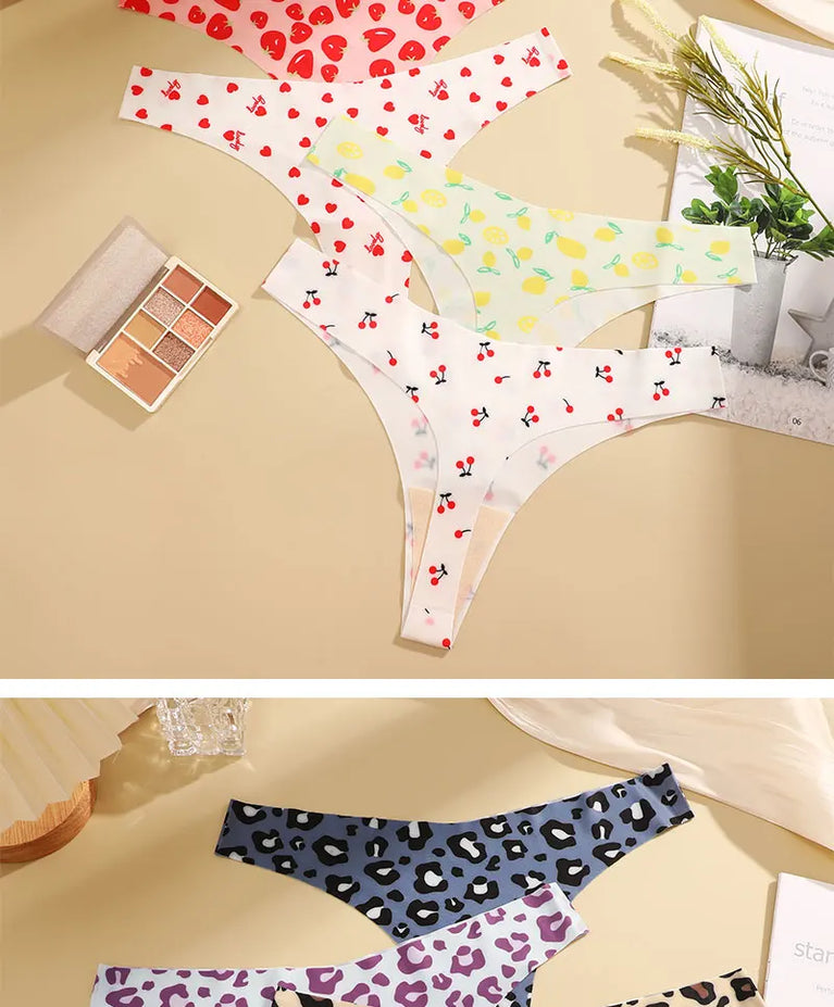 3-Pcs Sexy Colorful G-String Set – Seamless Low-Rise Bikini Thongs for Women (S-XL)