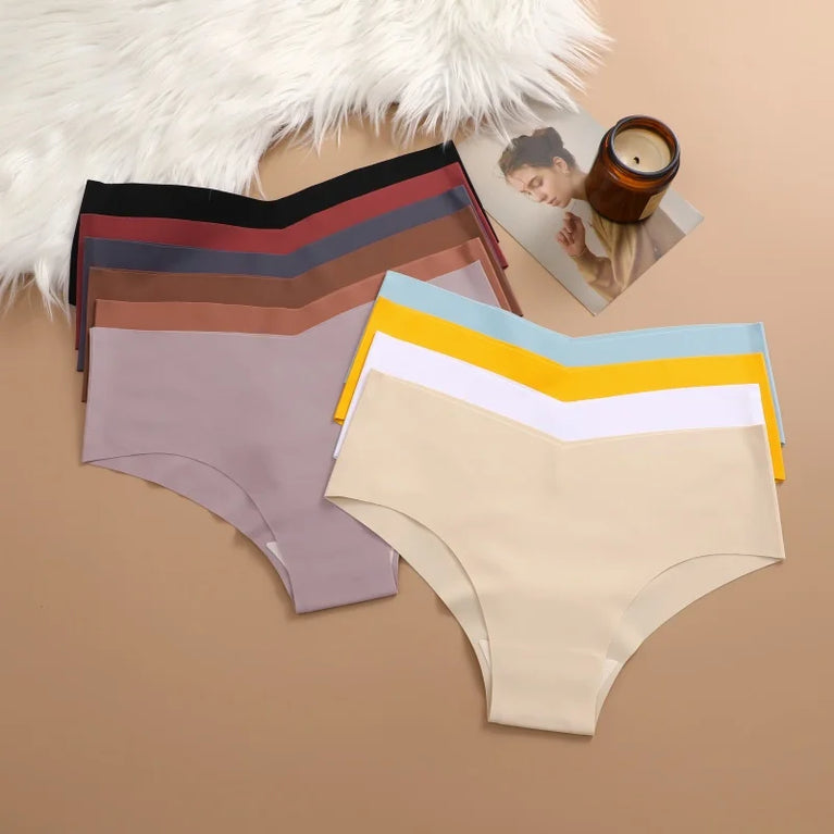 V-Waist Briefs (6-Pack) – Low-Rise Seamless Invisible Panties