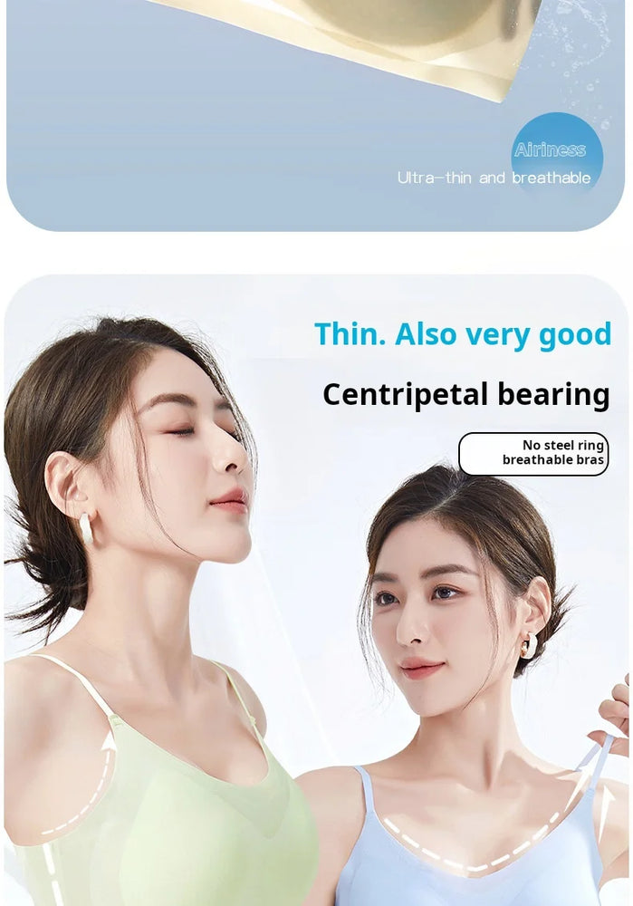 Summer Ice Silk Bralette | Seamless Air-Cooling Push-Up