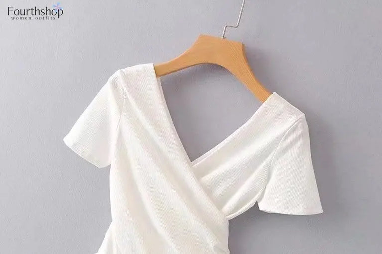 Short Sleeve Fashion Bodysuit | Slim-Fit Spring Romper