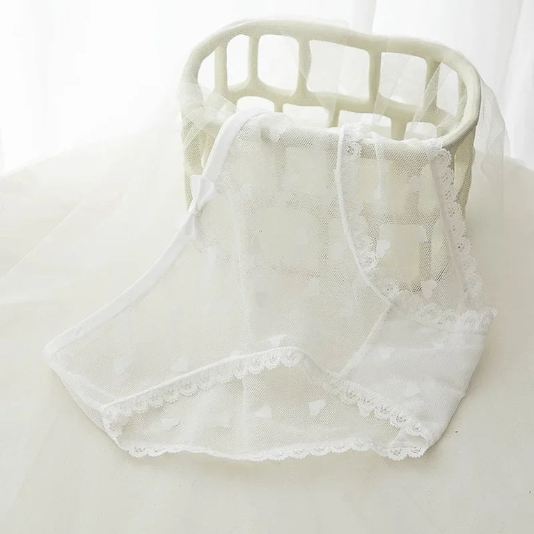 Sweetheart Mesh Briefs | Transparent Bow Heart Panties