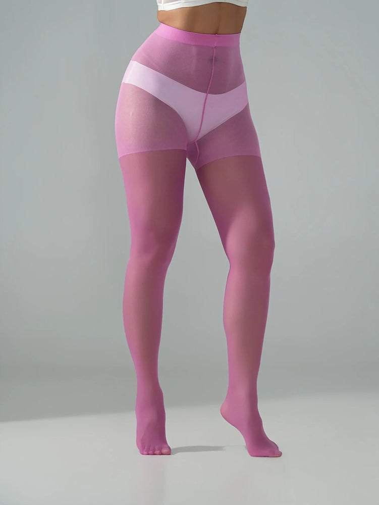 60D Semi Sheer High Waist Shaping Pantyhose for Women