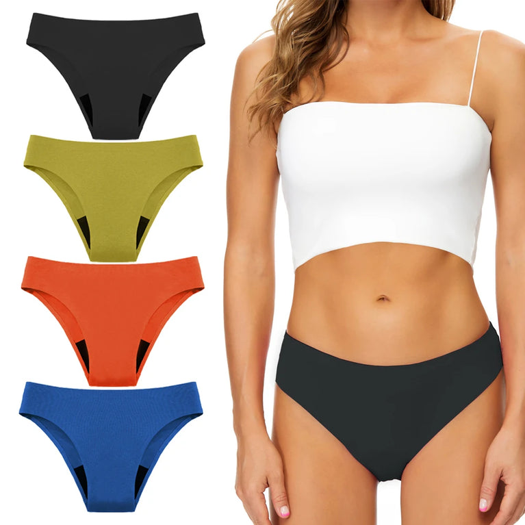 High-Waist Period Swimwear | 4-Layer Leakproof Menstrual Bikini