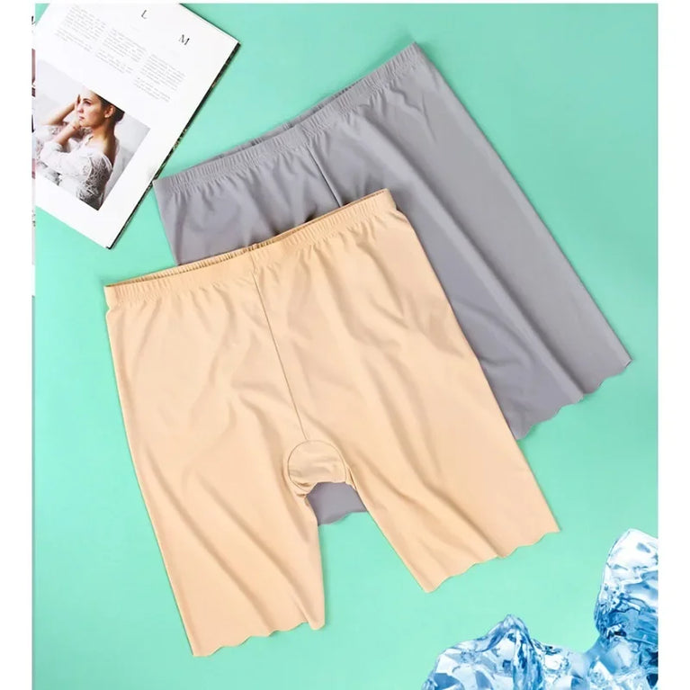 Seamless Plus Size Safety Shorts | Anti-Rub High-Capacity Boxers (Up to 120KG)