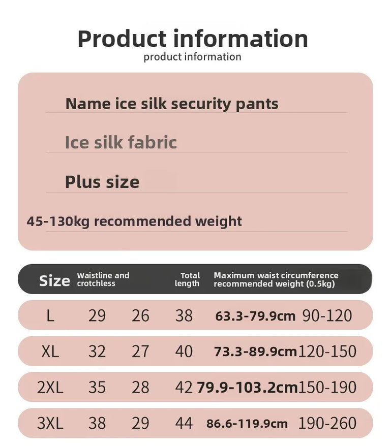 Seamless Plus Size Safety Shorts | Anti-Rub High-Capacity Boxers (Up to 120KG)