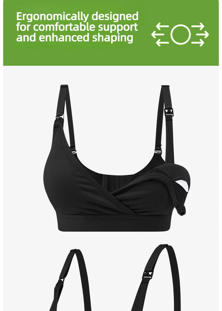 2026 Ultra-Soft Nursing Bra | Dual-Closure Maternity Fit
