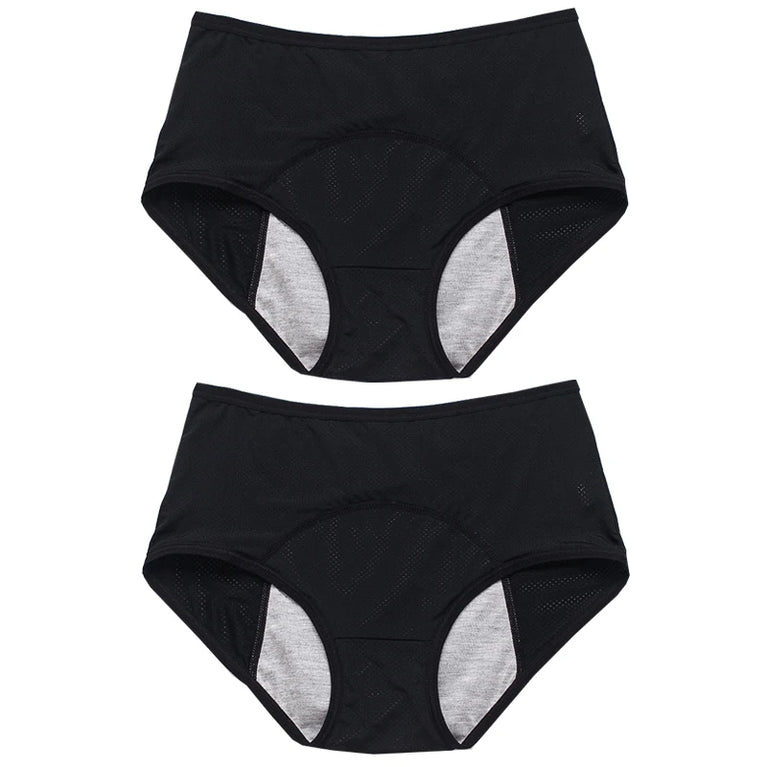 Physiological Briefs (2-Pack) – Mid-Rise Leak-Proof Menstrual Panties