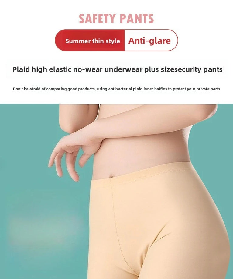 Seamless Plus Size Safety Shorts | Anti-Rub High-Capacity Boxers (Up to 120KG)