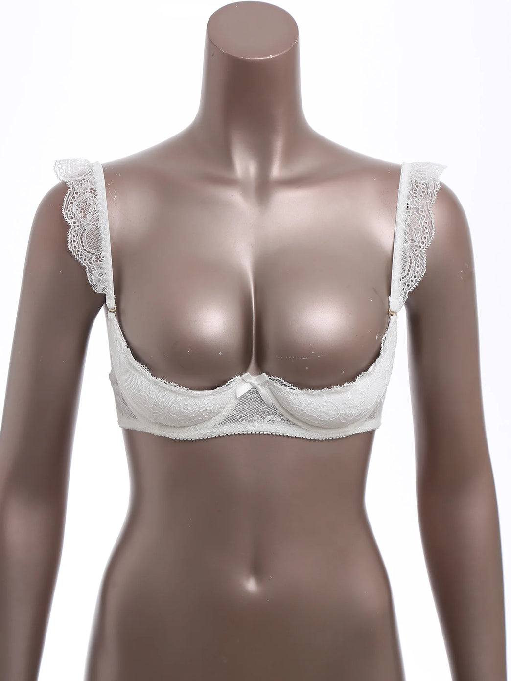 Floral Lace Half-Cup Underwire Bra – Romantic Ruffled Lingerie