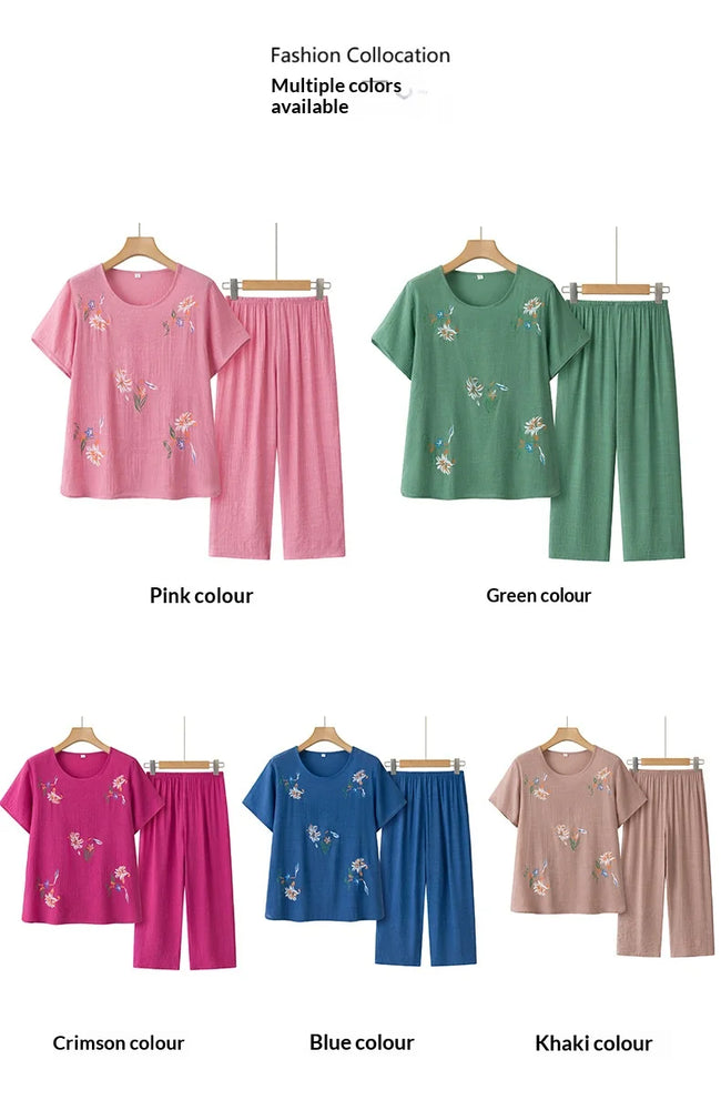 Women’s Summer Print Pajama Set | Short-Sleeve Loungewear