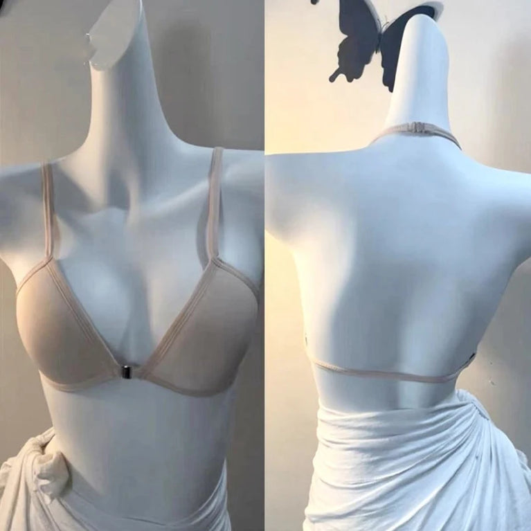 Front-Closure Triangle Bra | Seamless Summer Plunge