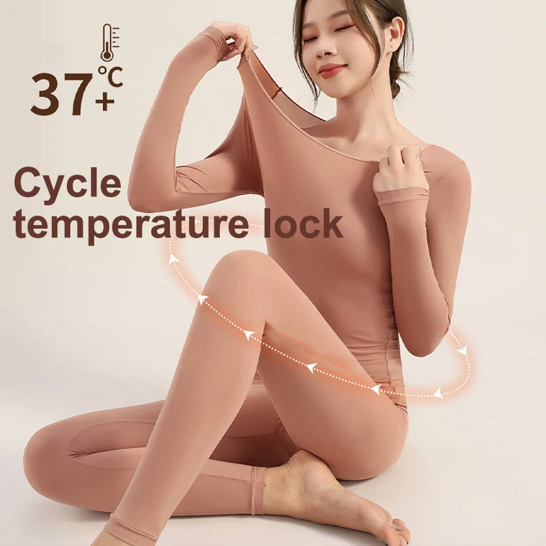 Women's Elastic Keep Warm Trousers Seamless Thermal Long Johns