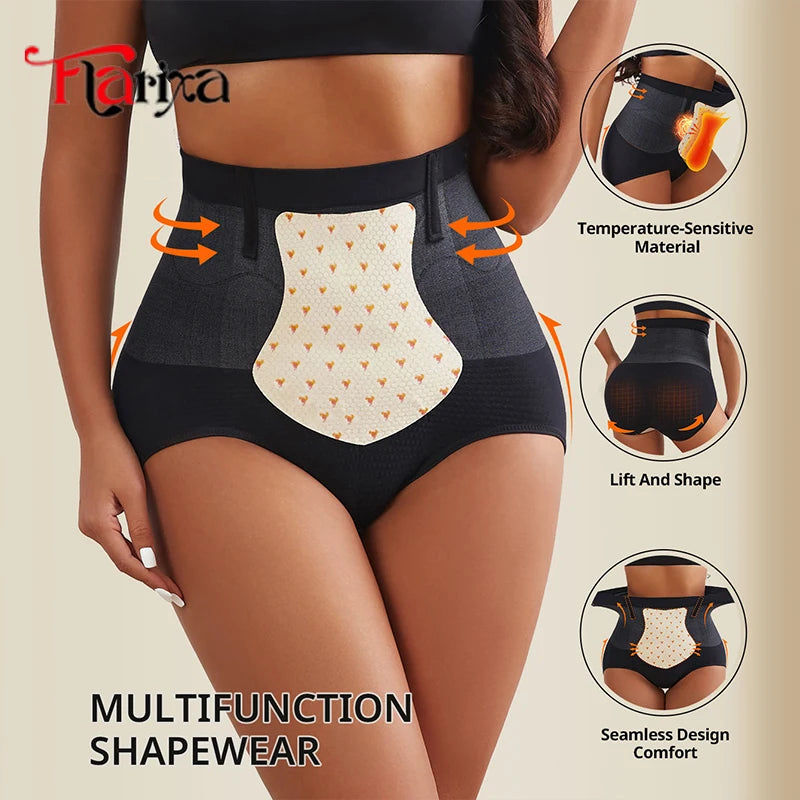 Seamless Tummy Control Panties | High-Waist Thermal Sculpting Underwear