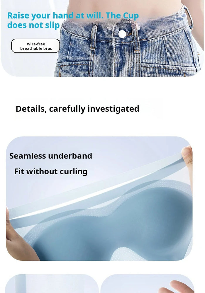 Summer Ice Silk Bralette | Seamless Air-Cooling Push-Up