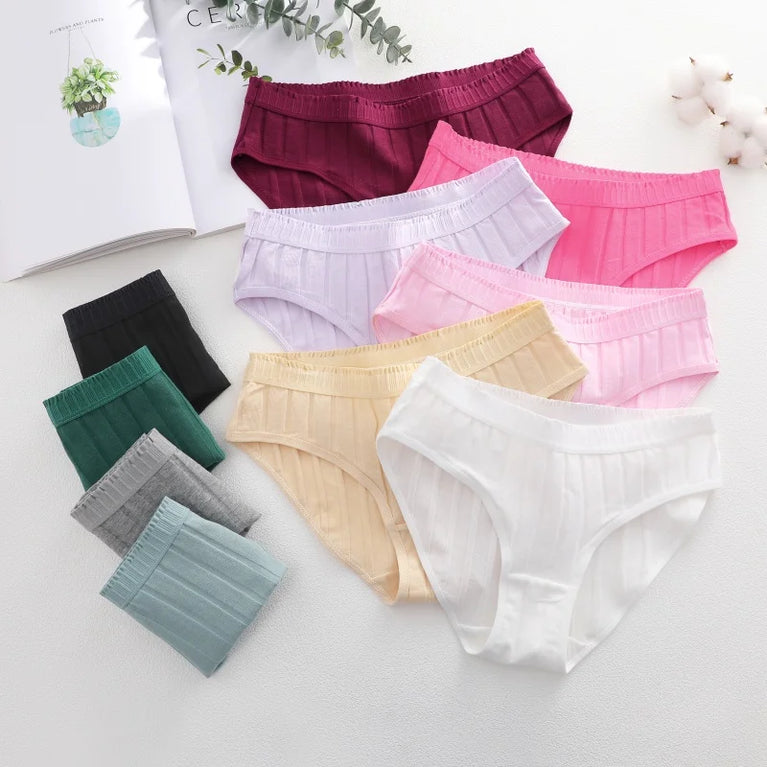 3pc Breathable Cotton Briefs | Low-Waist Dopamine Summer Set