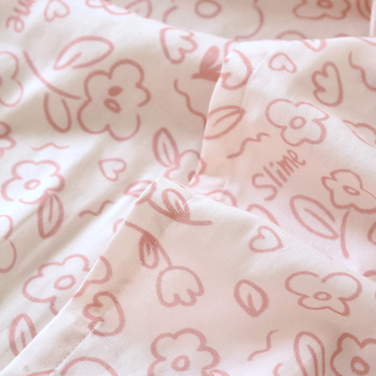 Women's Pure Cotton Floral Robe | Thin Gauze Sleep Gown