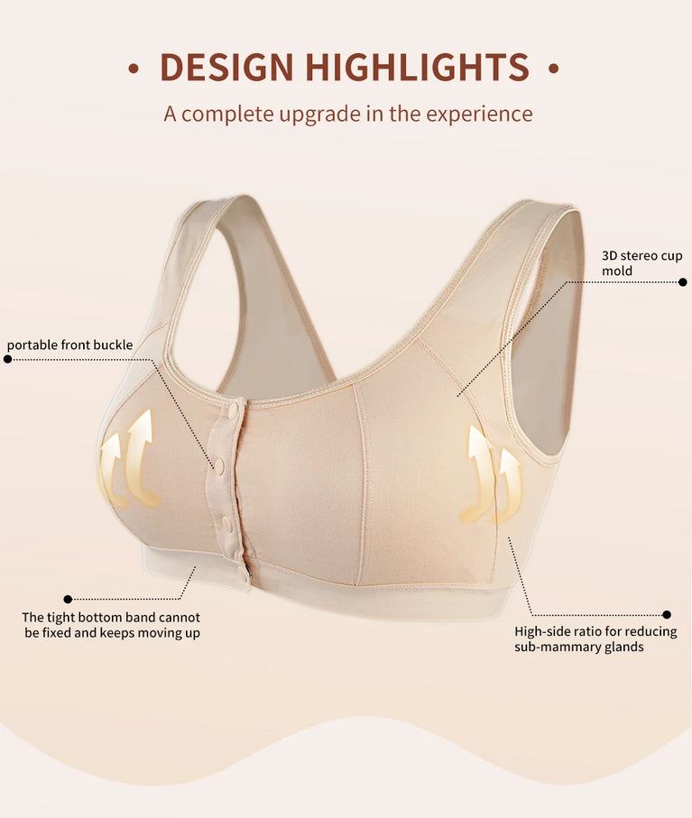 Mastectomy Pocket Bra – Modal Front-Closure Recovery Support