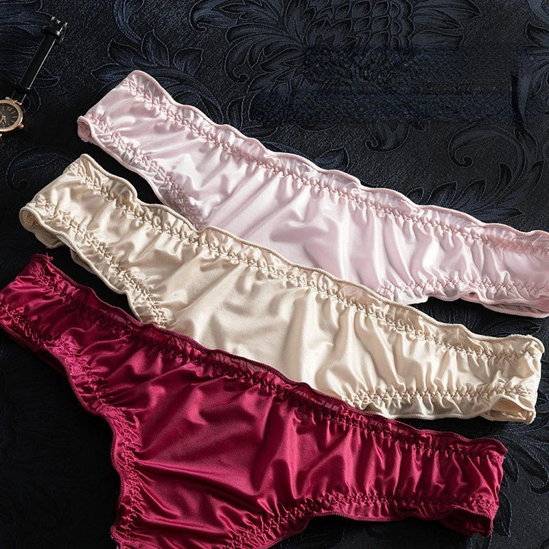 Ice Silk Thongs | Seamless Fungus Edge Sexy Briefs
