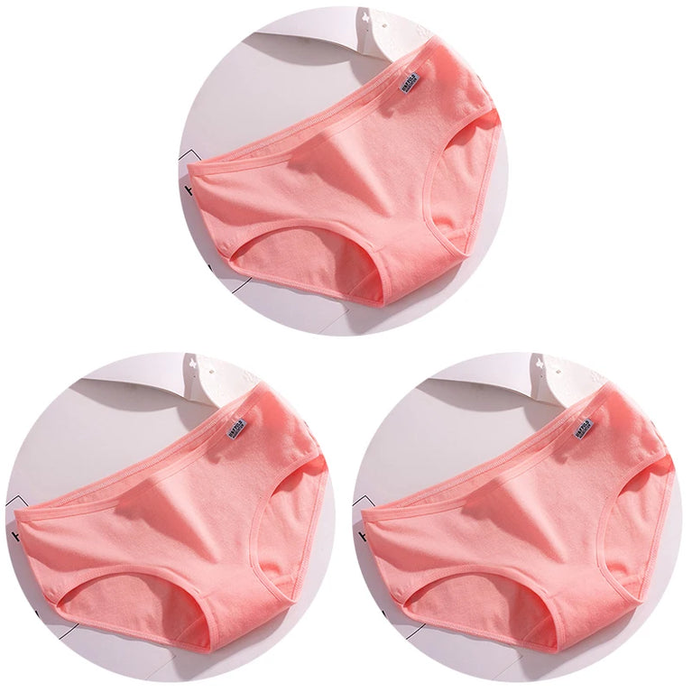 3pc Pure Cotton Briefs | Skin-Friendly Mid-Rise Comfort Set