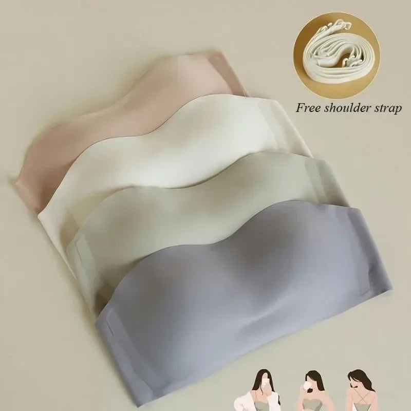 Ultra-Light Seamless Adhesive Bra – Wireless Push-Up Comfort