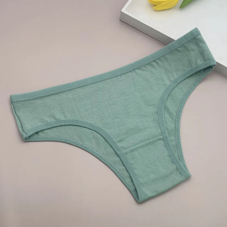 5pc Cotton Bikini Thongs | Low-Waist Brazilian Set