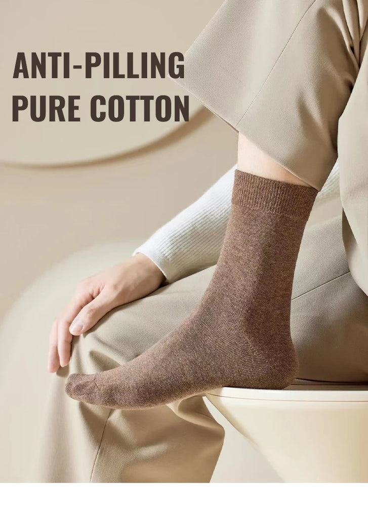 92% Pure Cotton Crew Socks | 6-Pack Antibacterial Set
