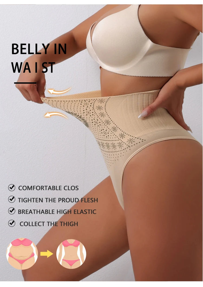 Flarixa High-Rise Shaping Thong | Seamless Tummy Control