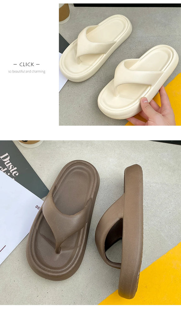Premium Soft EVA Flip-Flops | Thick Sole Non-Slip Beach Slides