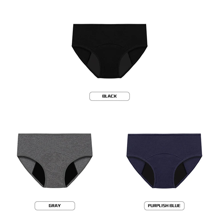 3pc Leakproof Briefs | Cotton Physiological Set