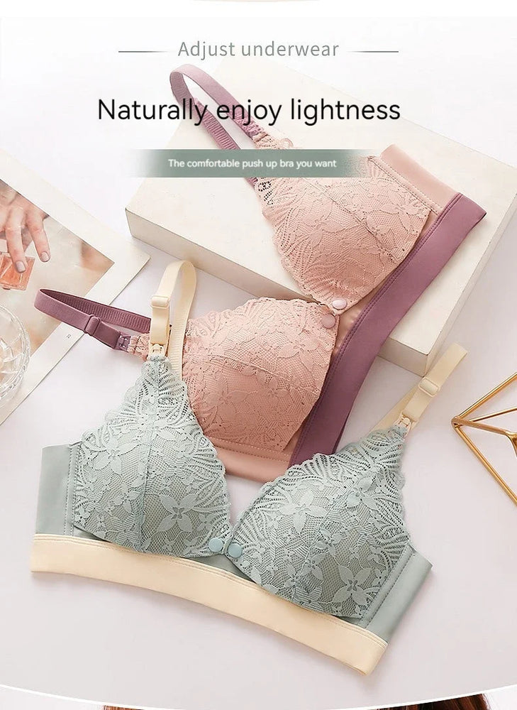 Dual-Closure Nursing Bra – Organic Cotton & Wireless Support