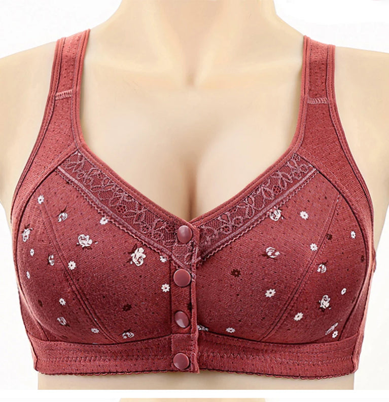 Front-Closure Seamless Bra Set – Wireless Sexy Lace Support