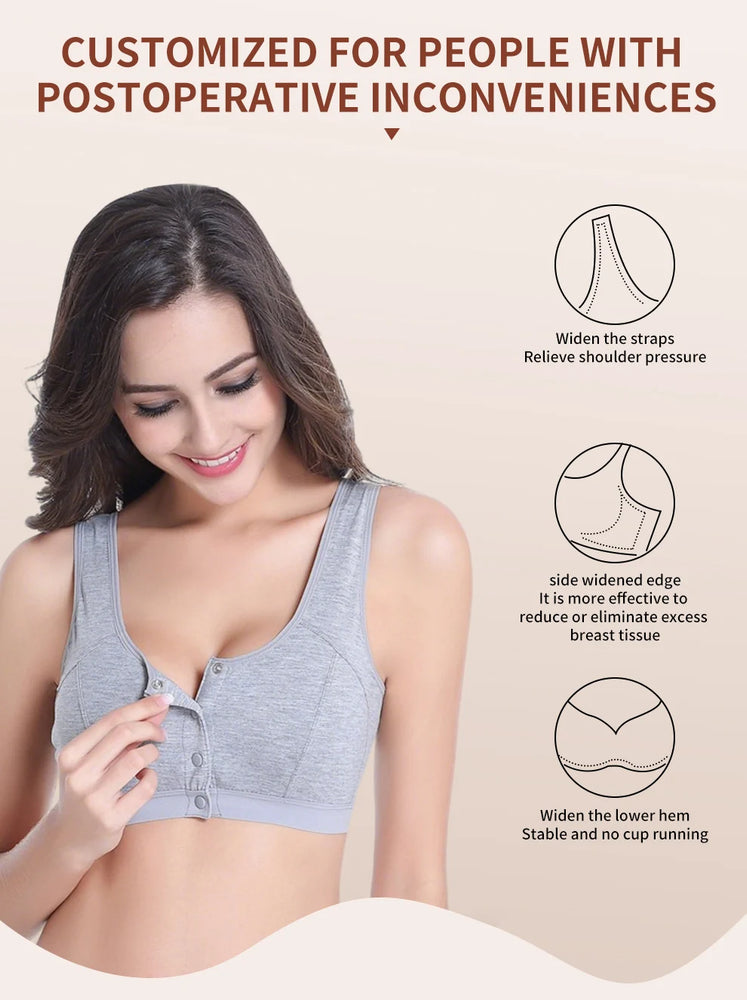 Mastectomy Pocket Bra – Modal Front-Closure Recovery Support