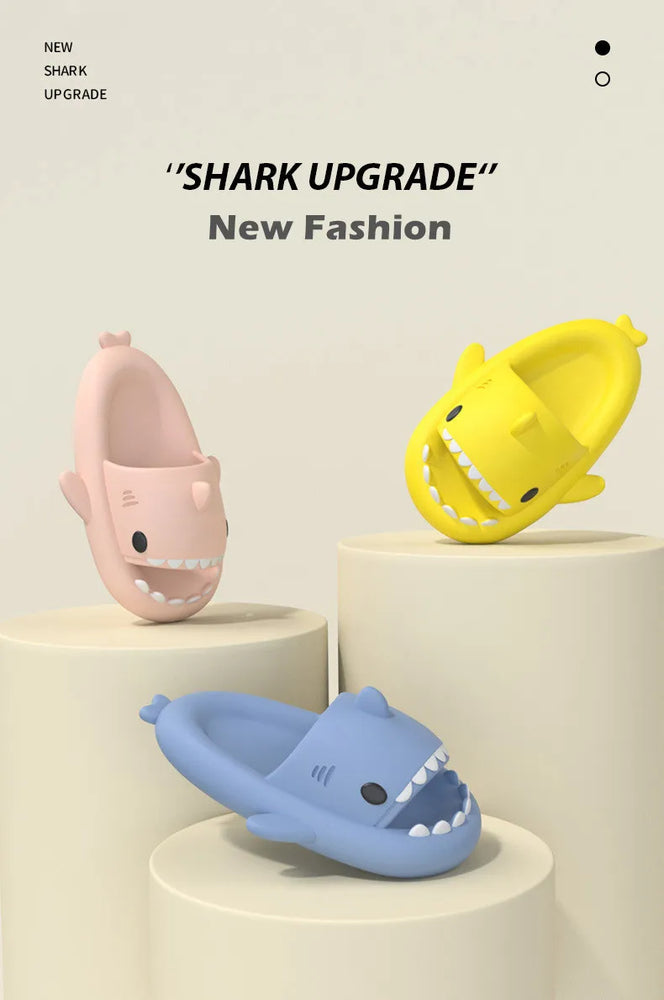 Cute Shark Platform Slides | Unisex Soft EVA Summer Sandals