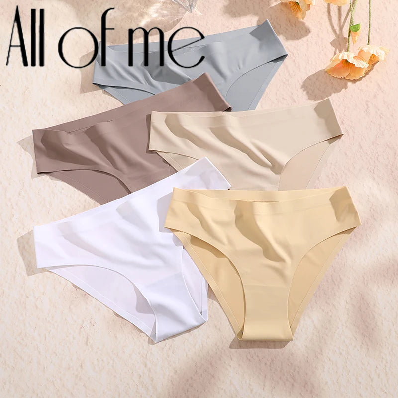 Sexy Ice Silk Women's Underwear – Low-Waist Seamless Invisible Briefs
