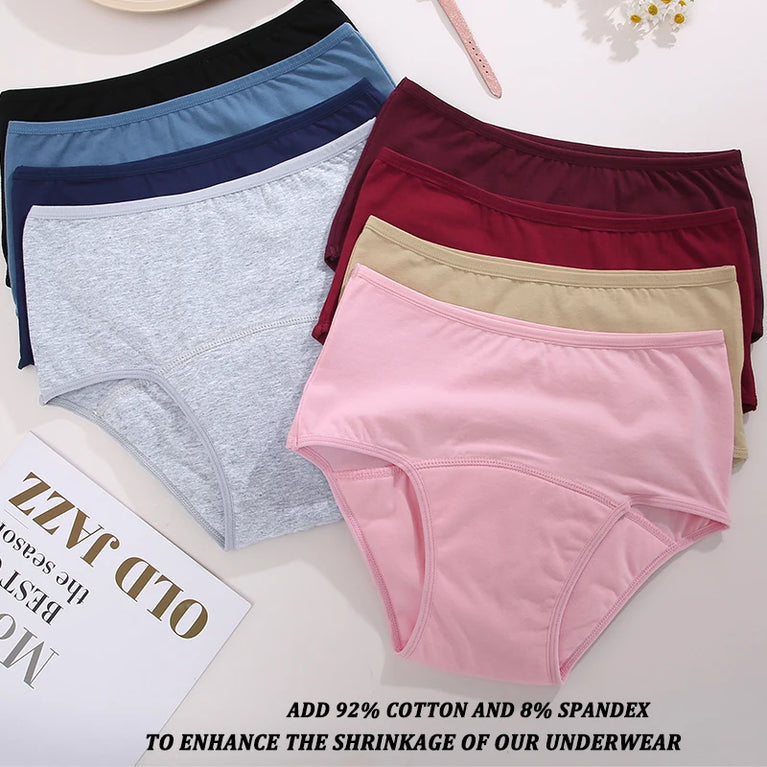 High-Waist 5-Layer Menstrual Briefs – Ultra-Absorbent Breathable Physiological Panties