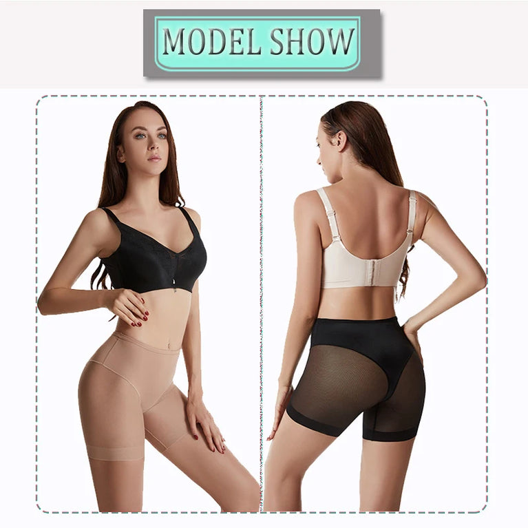 Women's Seamless Safety Shorts – High-Waist Anti-Friction Mesh Panties