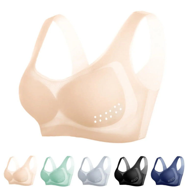 Ultra-Thin Ice Silk Seamless Bra | Cooling Plus-Size Support