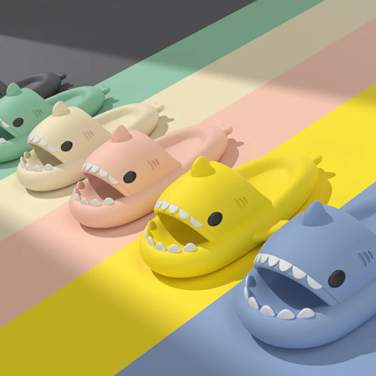 Cute Shark Platform Slides | Unisex Soft EVA Summer Sandals