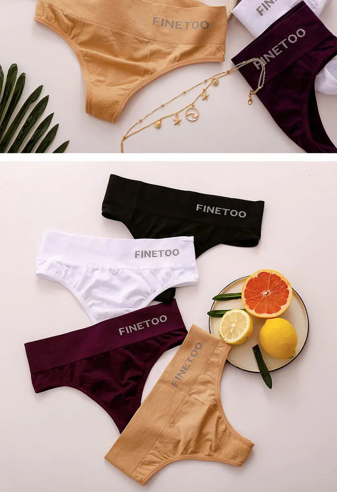 5-Pcs High-Waist Stretchy Thongs – Breathable Seamless G-String Set for Women (M-2XL)