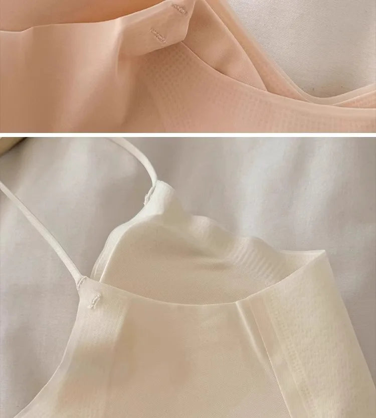 Summer V-Neck Seamless Bralette | Gathered No-Trace Comfort