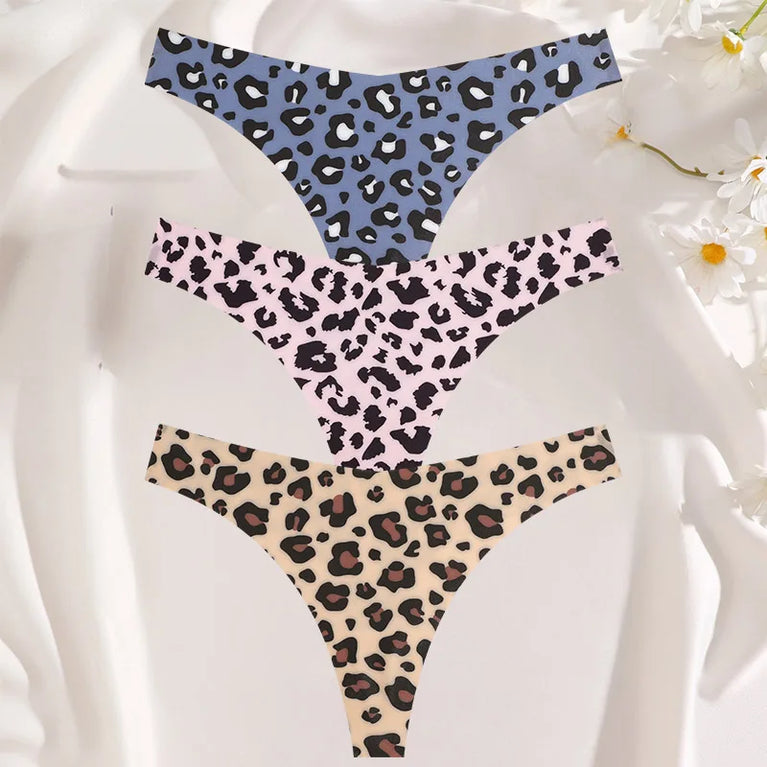 3-Pcs Sexy Colorful G-String Set – Seamless Low-Rise Bikini Thongs for Women (S-XL)