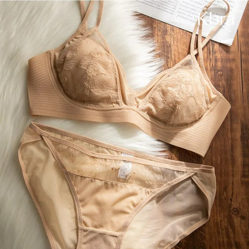 Lace Triangle Bralette Set | Sexy Wire-Free Summer Lingerie