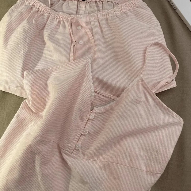 New Cotton Summer Pajama Set | Short Sleeve Home Suit