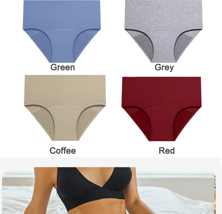 High-Waist 5-Layer Menstrual Briefs – Ultra-Absorbent Breathable Physiological Panties